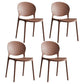 Scandinavian Armless Dining Chairs Plastic Indoor Stackable Open Back Side Chair Coffee 4 Piece Set Clearhalo ' kitchen&dining_furn' 'Dining Chairs' 'Dining Tables & Seating' 'dining_chair' 'furn' 'furn_dining_chair' 'Furniture' 'furniture_dining_chair' 'Kitchen & Dining Furniture' 'kitchen' 3779514
