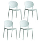 Scandinavian Armless Dining Chairs Plastic Indoor Stackable Open Back Side Chair Lake Blue 4 Piece Set Clearhalo ' kitchen&dining_furn' 'Dining Chairs' 'Dining Tables & Seating' 'dining_chair' 'furn' 'furn_dining_chair' 'Furniture' 'furniture_dining_chair' 'Kitchen & Dining Furniture' 'kitchen' 3779516