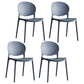 Scandinavian Armless Dining Chairs Plastic Indoor Stackable Open Back Side Chair Gray Blue 4 Piece Set Clearhalo ' kitchen&dining_furn' 'Dining Chairs' 'Dining Tables & Seating' 'dining_chair' 'furn' 'furn_dining_chair' 'Furniture' 'furniture_dining_chair' 'Kitchen & Dining Furniture' 'kitchen' 3779522