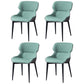 European Glam Style Metal Chair Set Wingback Side Dining Room Kitchen Chairs Light Green 4 Piece Set Clearhalo ' kitchen&dining_furn' 'Dining Chairs' 'Dining Tables & Seating' 'dining_chair' 'furn' 'furn_dining_chair' 'Furniture' 'furniture_dining_chair' 'Kitchen & Dining Furniture' 'kitchen' 3779525
