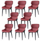 European Glam Style Metal Chair Set Wingback Side Dining Room Kitchen Chairs Burgundy 8 Piece Set Clearhalo ' kitchen&dining_furn' 'Dining Chairs' 'Dining Tables & Seating' 'dining_chair' 'furn' 'furn_dining_chair' 'Furniture' 'furniture_dining_chair' 'Kitchen & Dining Furniture' 'kitchen' 3779531