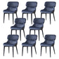 European Glam Style Metal Chair Set Wingback Side Dining Room Kitchen Chairs Dark Blue 8 Piece Set Clearhalo ' kitchen&dining_furn' 'Dining Chairs' 'Dining Tables & Seating' 'dining_chair' 'furn' 'furn_dining_chair' 'Furniture' 'furniture_dining_chair' 'Kitchen & Dining Furniture' 'kitchen' 3779535