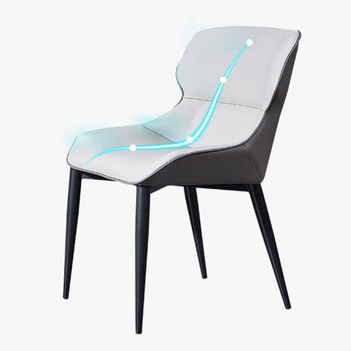 European Glam Style Metal Chair Set Wingback Side Dining Room Kitchen Chairs Clearhalo ' kitchen&dining_furn' 'Dining Chairs' 'Dining Tables & Seating' 'dining_chair' 'furn' 'furn_dining_chair' 'Furniture' 'furniture_dining_chair' 'Kitchen & Dining Furniture' 'kitchen' 3779536