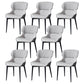 European Glam Style Metal Chair Set Wingback Side Dining Room Kitchen Chairs Cream Gray 8 Piece Set Clearhalo ' kitchen&dining_furn' 'Dining Chairs' 'Dining Tables & Seating' 'dining_chair' 'furn' 'furn_dining_chair' 'Furniture' 'furniture_dining_chair' 'Kitchen & Dining Furniture' 'kitchen' 3779539
