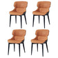 European Glam Style Metal Chair Set Wingback Side Dining Room Kitchen Chairs Orange 4 Piece Set Clearhalo ' kitchen&dining_furn' 'Dining Chairs' 'Dining Tables & Seating' 'dining_chair' 'furn' 'furn_dining_chair' 'Furniture' 'furniture_dining_chair' 'Kitchen & Dining Furniture' 'kitchen' 3779545