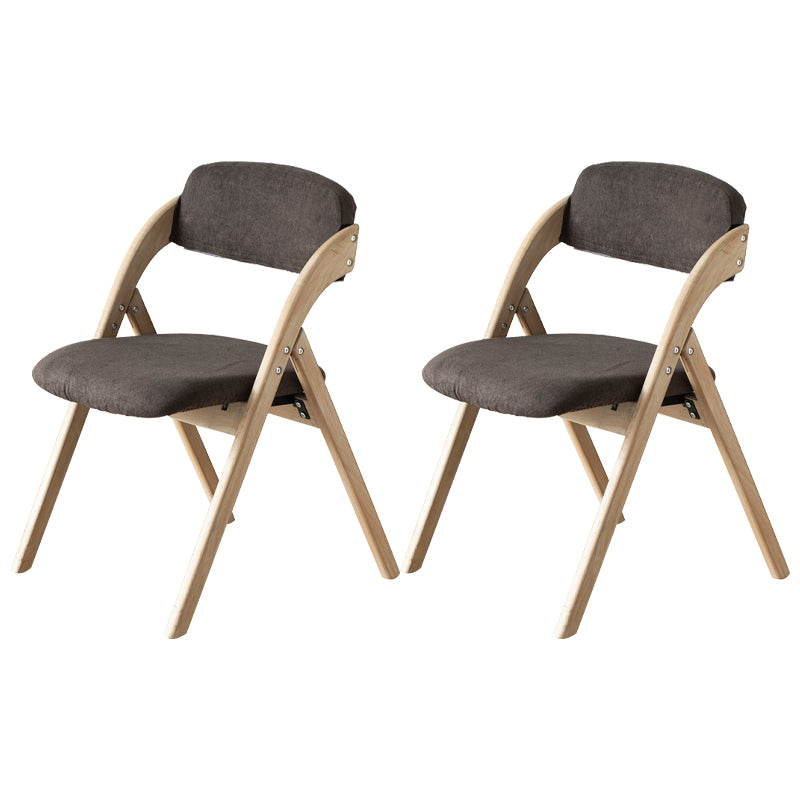 Home Scandinavian Side Chair Upholstered Open Back Wood Folding Dining Room Chair Brown Beige Set of 2 Clearhalo ' kitchen&dining_furn' 'Dining Chairs' 'Dining Tables & Seating' 'dining_chair' 'Furniture' 'furniture_dining_chair' 'Kitchen & Dining Furniture' 'kitchen' 3779550