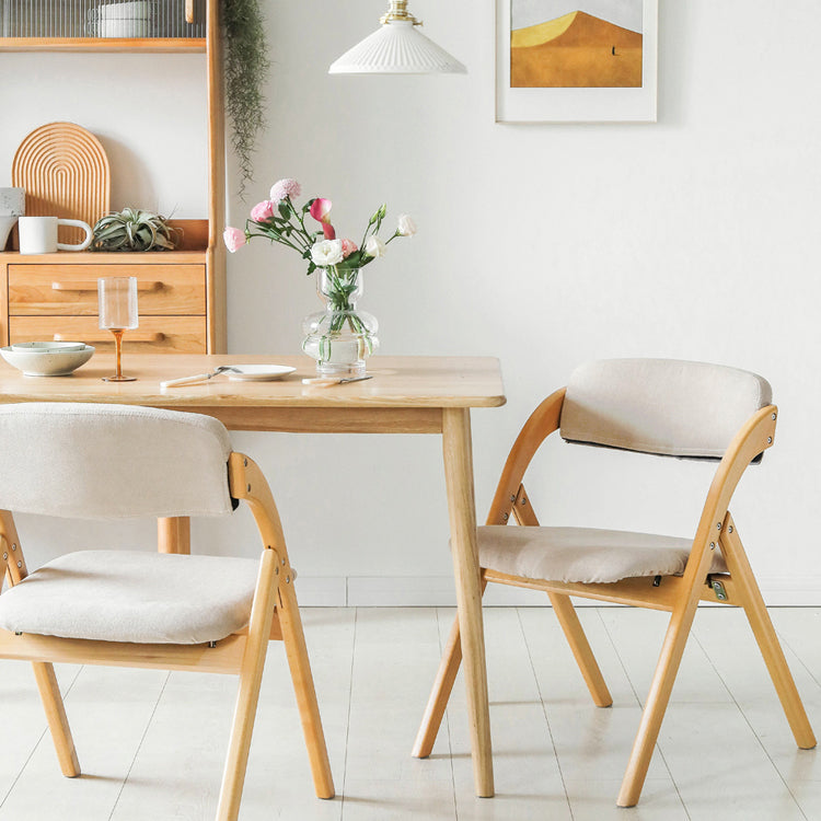Home Scandinavian Side Chair Upholstered Open Back Wood Folding Dining Room Chair Clearhalo ' kitchen&dining_furn' 'Dining Chairs' 'Dining Tables & Seating' 'dining_chair' 'Furniture' 'furniture_dining_chair' 'Kitchen & Dining Furniture' 'kitchen' 3779551