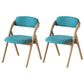 Home Scandinavian Side Chair Upholstered Open Back Wood Folding Dining Room Chair Blue Beige Set of 2 Clearhalo ' kitchen&dining_furn' 'Dining Chairs' 'Dining Tables & Seating' 'dining_chair' 'Furniture' 'furniture_dining_chair' 'Kitchen & Dining Furniture' 'kitchen' 3779556