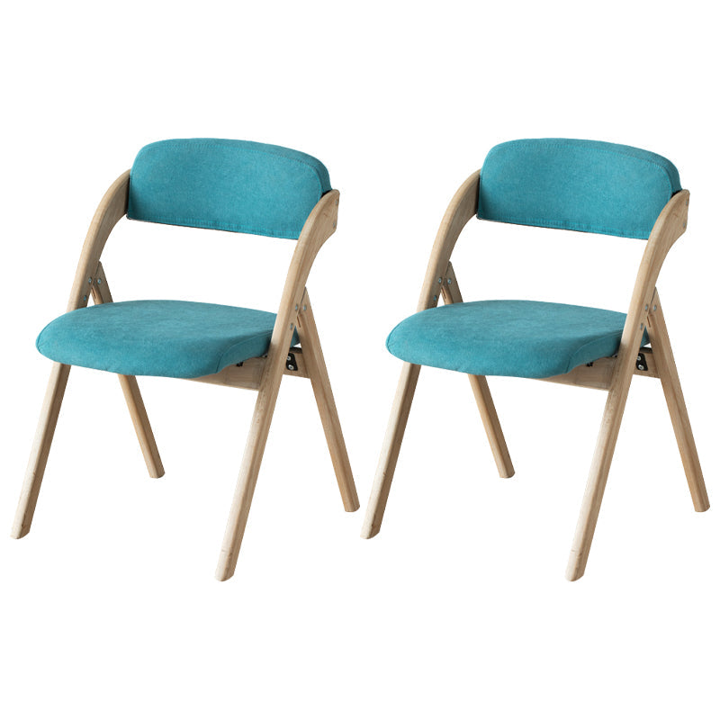 Home Scandinavian Side Chair Upholstered Open Back Wood Folding Dining Room Chair Blue Beige Set of 2 Clearhalo ' kitchen&dining_furn' 'Dining Chairs' 'Dining Tables & Seating' 'dining_chair' 'Furniture' 'furniture_dining_chair' 'Kitchen & Dining Furniture' 'kitchen' 3779556
