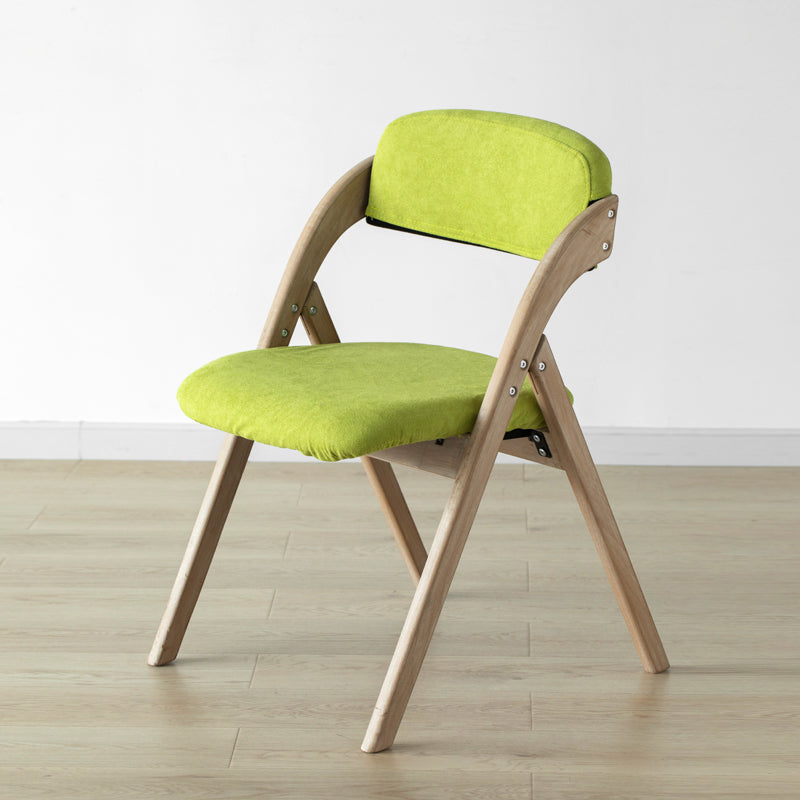 Home Scandinavian Side Chair Upholstered Open Back Wood Folding Dining Room Chair Green Beige 1 Piece Clearhalo ' kitchen&dining_furn' 'Dining Chairs' 'Dining Tables & Seating' 'dining_chair' 'Furniture' 'furniture_dining_chair' 'Kitchen & Dining Furniture' 'kitchen' 3779560