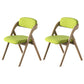 Home Scandinavian Side Chair Upholstered Open Back Wood Folding Dining Room Chair Green Beige Set of 2 Clearhalo ' kitchen&dining_furn' 'Dining Chairs' 'Dining Tables & Seating' 'dining_chair' 'Furniture' 'furniture_dining_chair' 'Kitchen & Dining Furniture' 'kitchen' 3779563