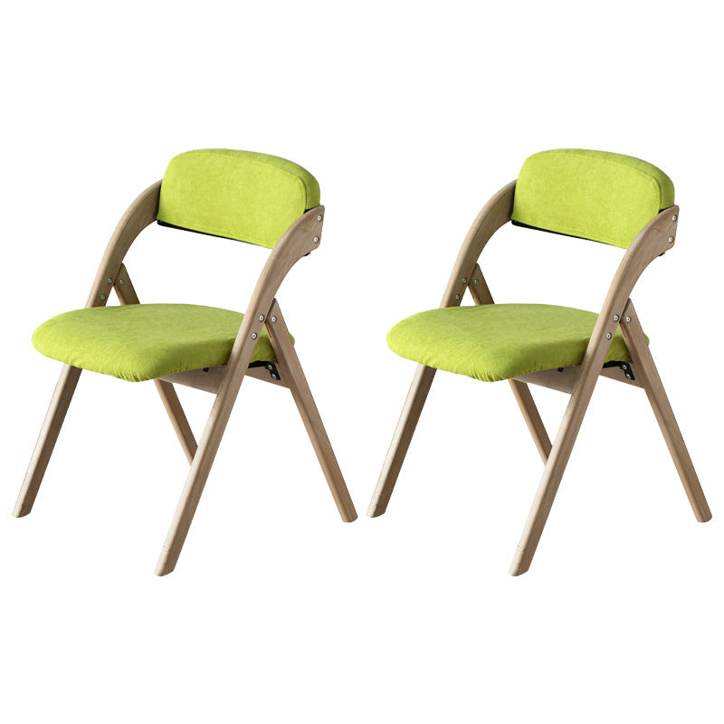 Home Scandinavian Side Chair Upholstered Open Back Wood Folding Dining Room Chair Green Beige Set of 2 Clearhalo ' kitchen&dining_furn' 'Dining Chairs' 'Dining Tables & Seating' 'dining_chair' 'Furniture' 'furniture_dining_chair' 'Kitchen & Dining Furniture' 'kitchen' 3779563
