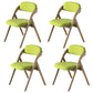 Home Scandinavian Side Chair Upholstered Open Back Wood Folding Dining Room Chair Green Beige Set of 4 Clearhalo ' kitchen&dining_furn' 'Dining Chairs' 'Dining Tables & Seating' 'dining_chair' 'Furniture' 'furniture_dining_chair' 'Kitchen & Dining Furniture' 'kitchen' 3779565
