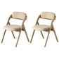 Home Scandinavian Side Chair Upholstered Open Back Wood Folding Dining Room Chair Khaki Beige Set of 2 Clearhalo ' kitchen&dining_furn' 'Dining Chairs' 'Dining Tables & Seating' 'dining_chair' 'Furniture' 'furniture_dining_chair' 'Kitchen & Dining Furniture' 'kitchen' 3779568