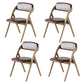Home Scandinavian Side Chair Upholstered Open Back Wood Folding Dining Room Chair Red Brown Beige Set of 4 Clearhalo ' kitchen&dining_furn' 'Dining Chairs' 'Dining Tables & Seating' 'dining_chair' 'Furniture' 'furniture_dining_chair' 'Kitchen & Dining Furniture' 'kitchen' 3779576