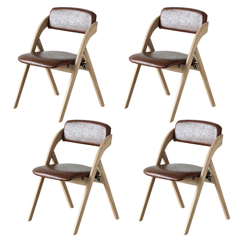 Home Scandinavian Side Chair Upholstered Open Back Wood Folding Dining Room Chair Red Brown Beige Set of 4 Clearhalo ' kitchen&dining_furn' 'Dining Chairs' 'Dining Tables & Seating' 'dining_chair' 'Furniture' 'furniture_dining_chair' 'Kitchen & Dining Furniture' 'kitchen' 3779576