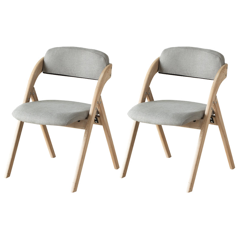 Home Scandinavian Side Chair Upholstered Open Back Wood Folding Dining Room Chair Smoke Gray Beige Set of 2 Clearhalo ' kitchen&dining_furn' 'Dining Chairs' 'Dining Tables & Seating' 'dining_chair' 'Furniture' 'furniture_dining_chair' 'Kitchen & Dining Furniture' 'kitchen' 3779578