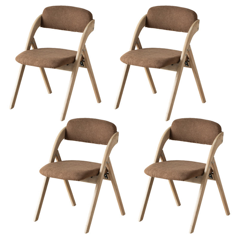Home Scandinavian Side Chair Upholstered Open Back Wood Folding Dining Room Chair Coffee Beige Set of 4 Clearhalo ' kitchen&dining_furn' 'Dining Chairs' 'Dining Tables & Seating' 'dining_chair' 'Furniture' 'furniture_dining_chair' 'Kitchen & Dining Furniture' 'kitchen' 3779582