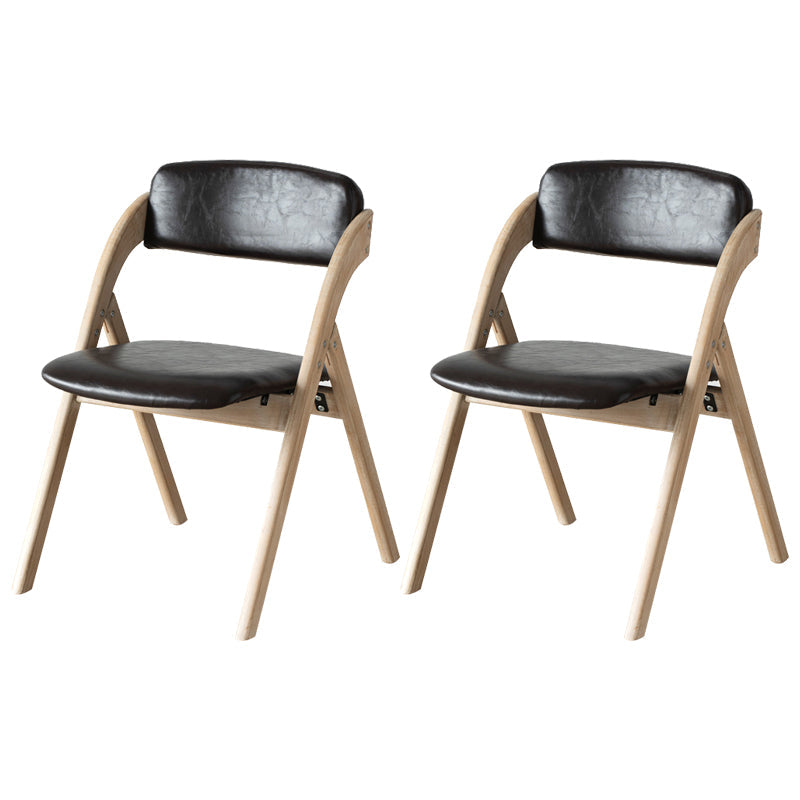 Home Scandinavian Side Chair Upholstered Open Back Wood Folding Dining Room Chair Dark Brown Beige Set of 2 Clearhalo ' kitchen&dining_furn' 'Dining Chairs' 'Dining Tables & Seating' 'dining_chair' 'Furniture' 'furniture_dining_chair' 'Kitchen & Dining Furniture' 'kitchen' 3779584