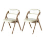 Home Scandinavian Side Chair Upholstered Open Back Wood Folding Dining Room Chair Off-White Beige Set of 2 Clearhalo ' kitchen&dining_furn' 'Dining Chairs' 'Dining Tables & Seating' 'dining_chair' 'Furniture' 'furniture_dining_chair' 'Kitchen & Dining Furniture' 'kitchen' 3779587