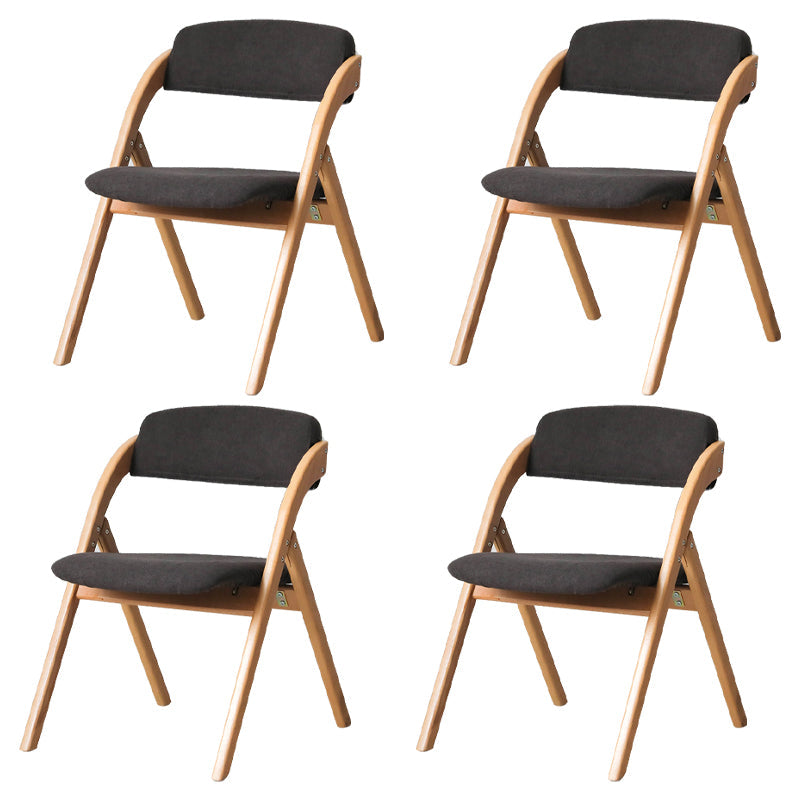 Home Scandinavian Side Chair Upholstered Open Back Wood Folding Dining Room Chair Brown Natural Wood Set of 4 Clearhalo ' kitchen&dining_furn' 'Dining Chairs' 'Dining Tables & Seating' 'dining_chair' 'Furniture' 'furniture_dining_chair' 'Kitchen & Dining Furniture' 'kitchen' 3779591