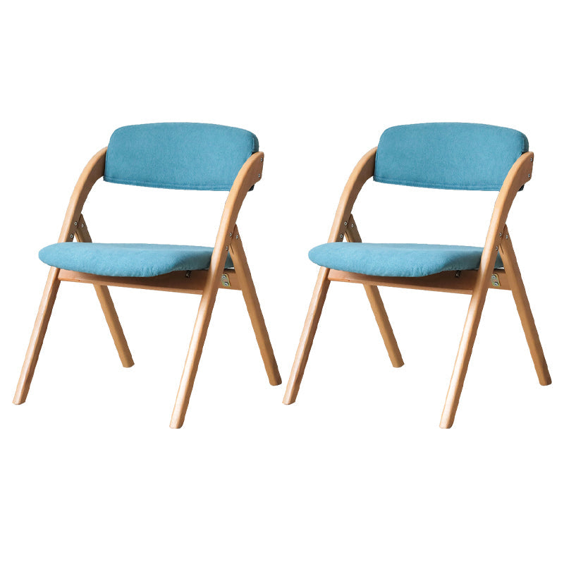 Home Scandinavian Side Chair Upholstered Open Back Wood Folding Dining Room Chair Blue Natural Wood Set of 2 Clearhalo ' kitchen&dining_furn' 'Dining Chairs' 'Dining Tables & Seating' 'dining_chair' 'Furniture' 'furniture_dining_chair' 'Kitchen & Dining Furniture' 'kitchen' 3779593