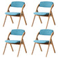Home Scandinavian Side Chair Upholstered Open Back Wood Folding Dining Room Chair Blue Natural Wood Set of 4 Clearhalo ' kitchen&dining_furn' 'Dining Chairs' 'Dining Tables & Seating' 'dining_chair' 'Furniture' 'furniture_dining_chair' 'Kitchen & Dining Furniture' 'kitchen' 3779594