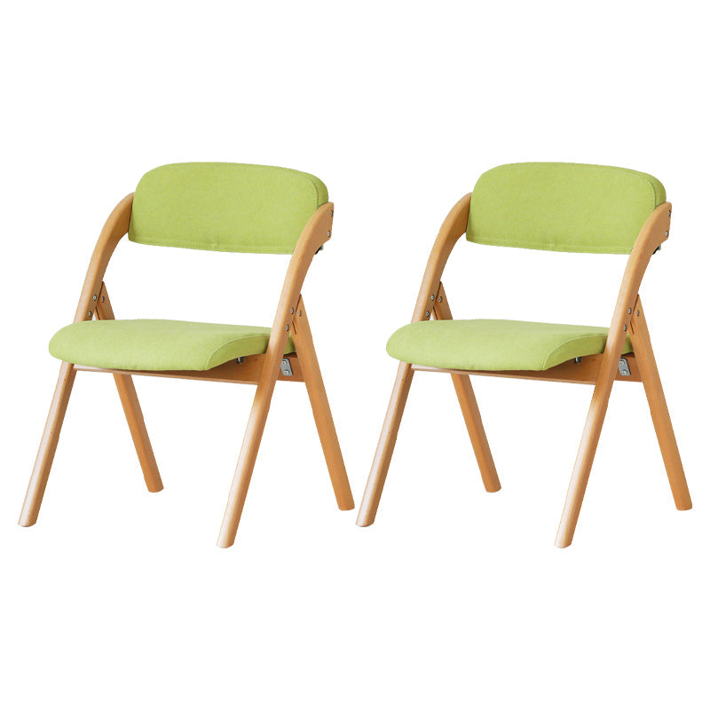 Home Scandinavian Side Chair Upholstered Open Back Wood Folding Dining Room Chair Green Natural Wood Set of 2 Clearhalo ' kitchen&dining_furn' 'Dining Chairs' 'Dining Tables & Seating' 'dining_chair' 'Furniture' 'furniture_dining_chair' 'Kitchen & Dining Furniture' 'kitchen' 3779596