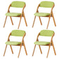 Home Scandinavian Side Chair Upholstered Open Back Wood Folding Dining Room Chair Green Natural Wood Set of 4 Clearhalo ' kitchen&dining_furn' 'Dining Chairs' 'Dining Tables & Seating' 'dining_chair' 'Furniture' 'furniture_dining_chair' 'Kitchen & Dining Furniture' 'kitchen' 3779597