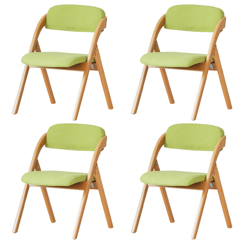 Home Scandinavian Side Chair Upholstered Open Back Wood Folding Dining Room Chair Green Natural Wood Set of 4 Clearhalo ' kitchen&dining_furn' 'Dining Chairs' 'Dining Tables & Seating' 'dining_chair' 'Furniture' 'furniture_dining_chair' 'Kitchen & Dining Furniture' 'kitchen' 3779597