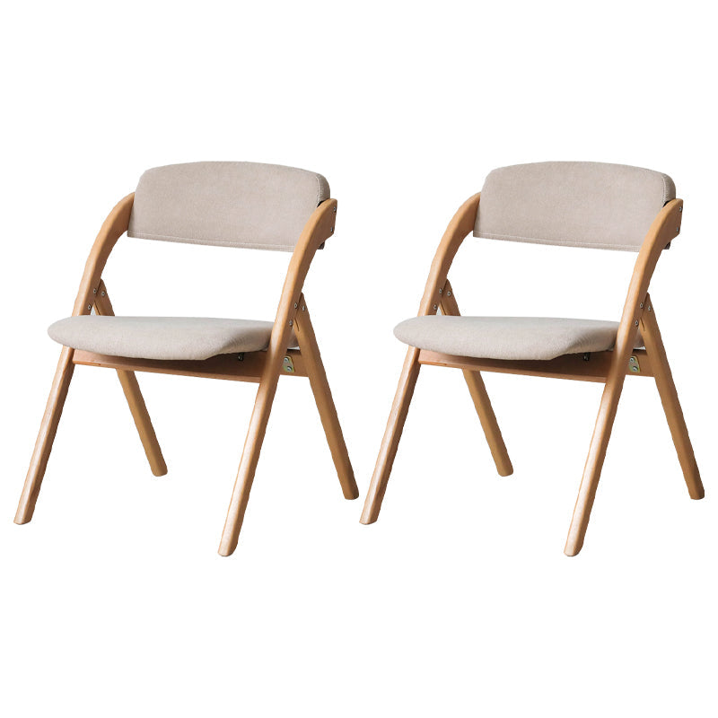 Home Scandinavian Side Chair Upholstered Open Back Wood Folding Dining Room Chair Khaki Natural Wood Set of 2 Clearhalo ' kitchen&dining_furn' 'Dining Chairs' 'Dining Tables & Seating' 'dining_chair' 'Furniture' 'furniture_dining_chair' 'Kitchen & Dining Furniture' 'kitchen' 3779599