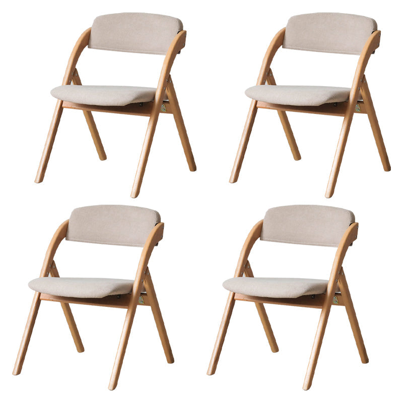 Home Scandinavian Side Chair Upholstered Open Back Wood Folding Dining Room Chair Khaki Natural Wood Set of 4 Clearhalo ' kitchen&dining_furn' 'Dining Chairs' 'Dining Tables & Seating' 'dining_chair' 'Furniture' 'furniture_dining_chair' 'Kitchen & Dining Furniture' 'kitchen' 3779600