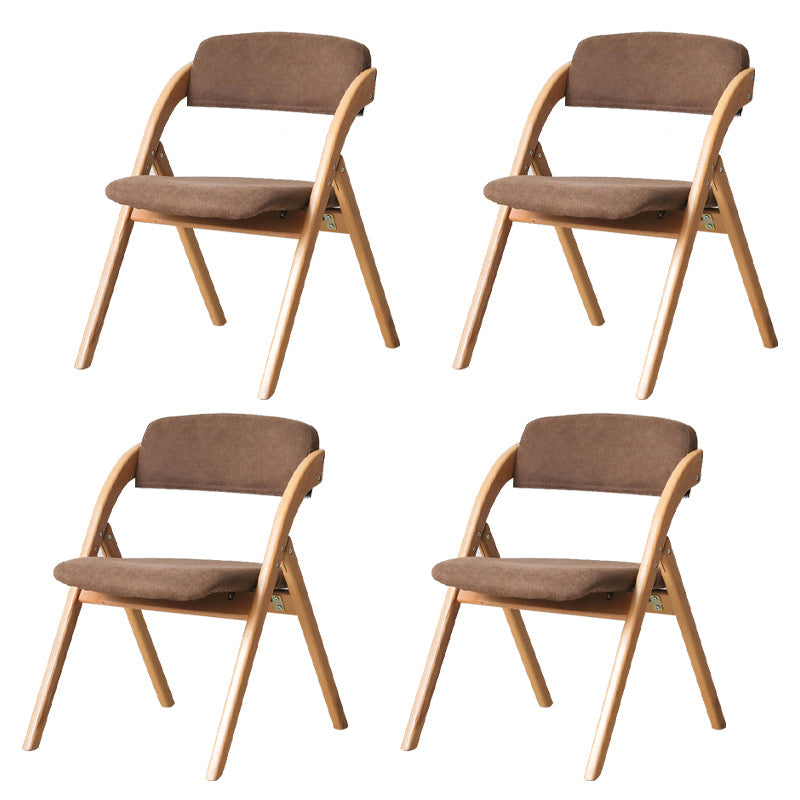 Home Scandinavian Side Chair Upholstered Open Back Wood Folding Dining Room Chair Red Brown Natural Wood Set of 4 Clearhalo ' kitchen&dining_furn' 'Dining Chairs' 'Dining Tables & Seating' 'dining_chair' 'Furniture' 'furniture_dining_chair' 'Kitchen & Dining Furniture' 'kitchen' 3779603