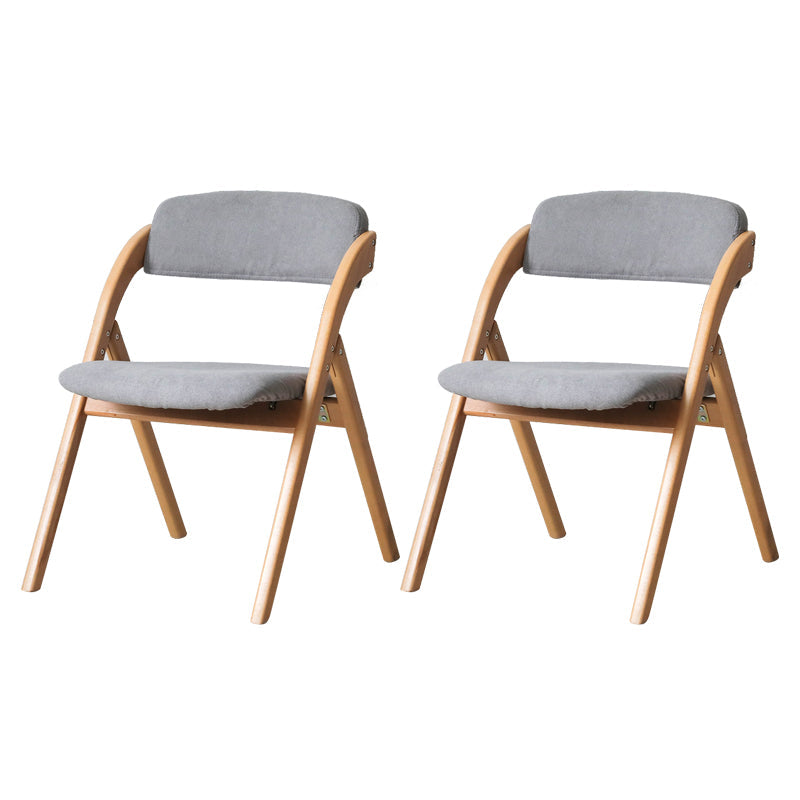 Home Scandinavian Side Chair Upholstered Open Back Wood Folding Dining Room Chair Smoke Gray Natural Wood Set of 2 Clearhalo ' kitchen&dining_furn' 'Dining Chairs' 'Dining Tables & Seating' 'dining_chair' 'Furniture' 'furniture_dining_chair' 'Kitchen & Dining Furniture' 'kitchen' 3779605