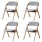 Home Scandinavian Side Chair Upholstered Open Back Wood Folding Dining Room Chair Smoke Gray Natural Wood Set of 4 Clearhalo ' kitchen&dining_furn' 'Dining Chairs' 'Dining Tables & Seating' 'dining_chair' 'Furniture' 'furniture_dining_chair' 'Kitchen & Dining Furniture' 'kitchen' 3779606
