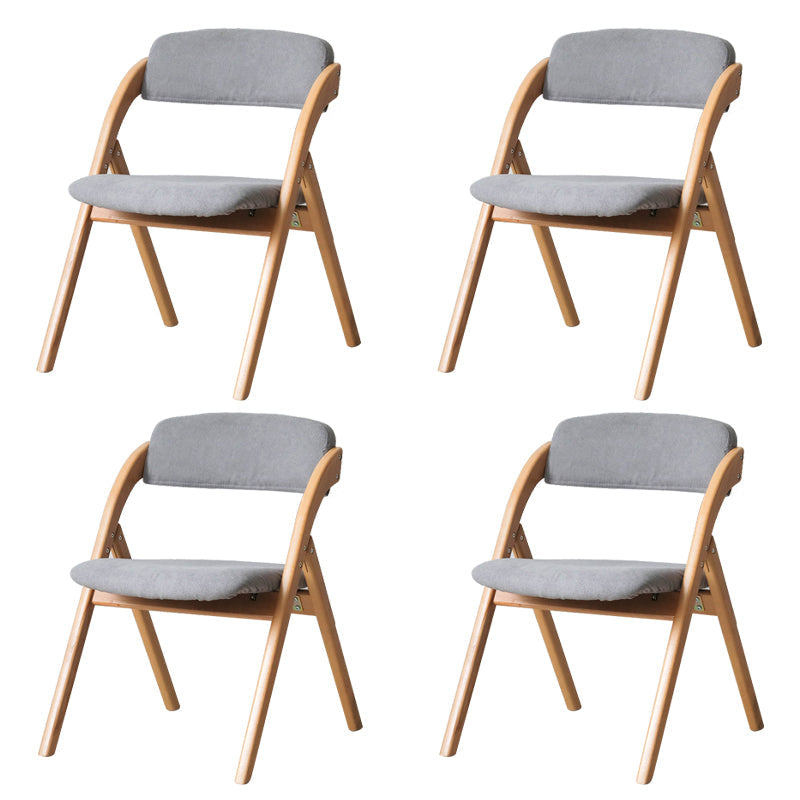 Home Scandinavian Side Chair Upholstered Open Back Wood Folding Dining Room Chair Smoke Gray Natural Wood Set of 4 Clearhalo ' kitchen&dining_furn' 'Dining Chairs' 'Dining Tables & Seating' 'dining_chair' 'Furniture' 'furniture_dining_chair' 'Kitchen & Dining Furniture' 'kitchen' 3779606