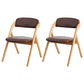 Home Scandinavian Side Chair Upholstered Open Back Wood Folding Dining Room Chair Coffee Natural Wood Set of 2 Clearhalo ' kitchen&dining_furn' 'Dining Chairs' 'Dining Tables & Seating' 'dining_chair' 'Furniture' 'furniture_dining_chair' 'Kitchen & Dining Furniture' 'kitchen' 3779608