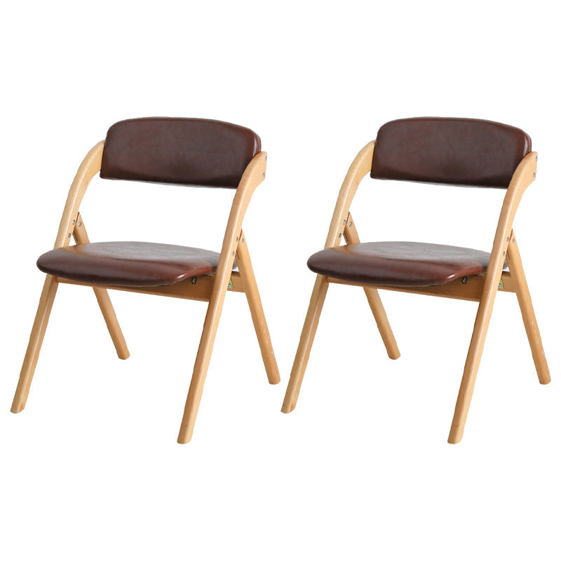 Home Scandinavian Side Chair Upholstered Open Back Wood Folding Dining Room Chair Coffee Natural Wood Set of 2 Clearhalo ' kitchen&dining_furn' 'Dining Chairs' 'Dining Tables & Seating' 'dining_chair' 'Furniture' 'furniture_dining_chair' 'Kitchen & Dining Furniture' 'kitchen' 3779608