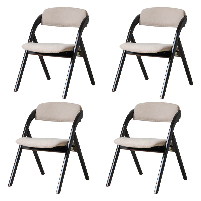 Home Scandinavian Side Chair Upholstered Open Back Wood Folding Dining Room Chair Khaki Walnut Set of 4 Clearhalo ' kitchen&dining_furn' 'Dining Chairs' 'Dining Tables & Seating' 'dining_chair' 'Furniture' 'furniture_dining_chair' 'Kitchen & Dining Furniture' 'kitchen' 3779621