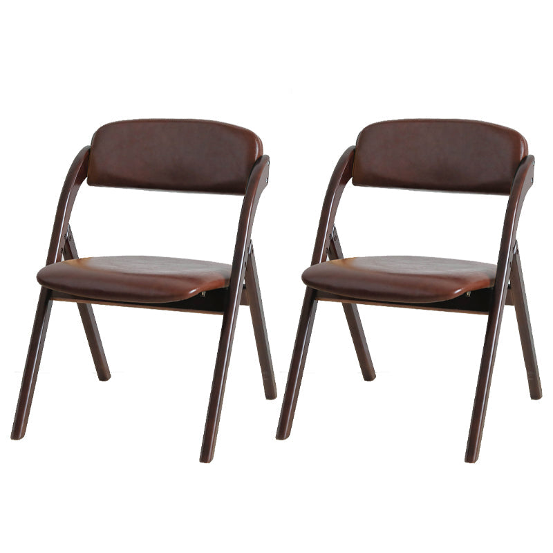 Home Scandinavian Side Chair Upholstered Open Back Wood Folding Dining Room Chair Red Brown Walnut Set of 2 Clearhalo ' kitchen&dining_furn' 'Dining Chairs' 'Dining Tables & Seating' 'dining_chair' 'Furniture' 'furniture_dining_chair' 'Kitchen & Dining Furniture' 'kitchen' 3779623