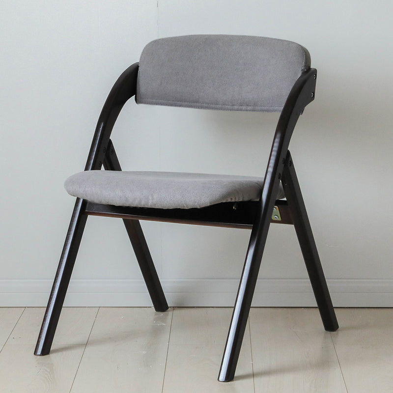 Home Scandinavian Side Chair Upholstered Open Back Wood Folding Dining Room Chair Smoke Gray Walnut 1 Piece Clearhalo ' kitchen&dining_furn' 'Dining Chairs' 'Dining Tables & Seating' 'dining_chair' 'Furniture' 'furniture_dining_chair' 'Kitchen & Dining Furniture' 'kitchen' 3779625