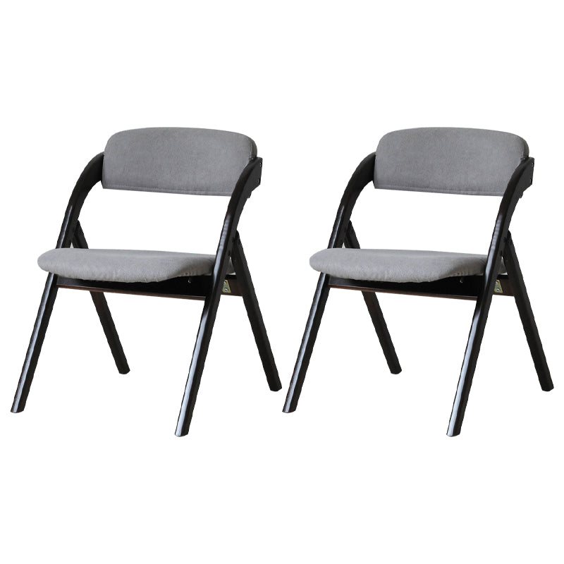 Home Scandinavian Side Chair Upholstered Open Back Wood Folding Dining Room Chair Smoke Gray Walnut Set of 2 Clearhalo ' kitchen&dining_furn' 'Dining Chairs' 'Dining Tables & Seating' 'dining_chair' 'Furniture' 'furniture_dining_chair' 'Kitchen & Dining Furniture' 'kitchen' 3779626