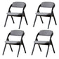 Home Scandinavian Side Chair Upholstered Open Back Wood Folding Dining Room Chair Smoke Gray Walnut Set of 4 Clearhalo ' kitchen&dining_furn' 'Dining Chairs' 'Dining Tables & Seating' 'dining_chair' 'Furniture' 'furniture_dining_chair' 'Kitchen & Dining Furniture' 'kitchen' 3779627