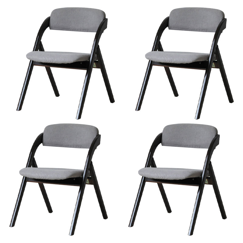Home Scandinavian Side Chair Upholstered Open Back Wood Folding Dining Room Chair Smoke Gray Walnut Set of 4 Clearhalo ' kitchen&dining_furn' 'Dining Chairs' 'Dining Tables & Seating' 'dining_chair' 'Furniture' 'furniture_dining_chair' 'Kitchen & Dining Furniture' 'kitchen' 3779627