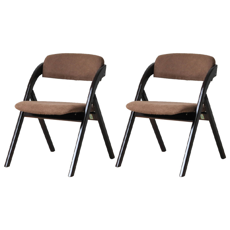 Home Scandinavian Side Chair Upholstered Open Back Wood Folding Dining Room Chair Coffee Walnut Set of 2 Clearhalo ' kitchen&dining_furn' 'Dining Chairs' 'Dining Tables & Seating' 'dining_chair' 'Furniture' 'furniture_dining_chair' 'Kitchen & Dining Furniture' 'kitchen' 3779629