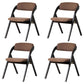 Home Scandinavian Side Chair Upholstered Open Back Wood Folding Dining Room Chair Coffee Walnut Set of 4 Clearhalo ' kitchen&dining_furn' 'Dining Chairs' 'Dining Tables & Seating' 'dining_chair' 'Furniture' 'furniture_dining_chair' 'Kitchen & Dining Furniture' 'kitchen' 3779630
