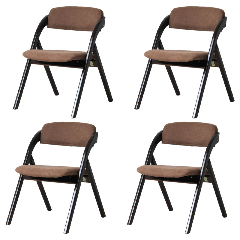 Home Scandinavian Side Chair Upholstered Open Back Wood Folding Dining Room Chair Coffee Walnut Set of 4 Clearhalo ' kitchen&dining_furn' 'Dining Chairs' 'Dining Tables & Seating' 'dining_chair' 'Furniture' 'furniture_dining_chair' 'Kitchen & Dining Furniture' 'kitchen' 3779630