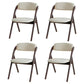 Home Scandinavian Side Chair Upholstered Open Back Wood Folding Dining Room Chair Off-White Walnut Set of 4 Clearhalo ' kitchen&dining_furn' 'Dining Chairs' 'Dining Tables & Seating' 'dining_chair' 'Furniture' 'furniture_dining_chair' 'Kitchen & Dining Furniture' 'kitchen' 3779636