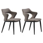 Contemporary Metal Dining Room Chairs Linen Fabric Dining Chair for Home Use Dark Gray 2 Piece Set Clearhalo ' kitchen&dining_furn' 'Dining Chairs' 'Dining Tables & Seating' 'dining_chair' 'furn' 'furn_dining_chair' 'Furniture' 'furniture_dining_chair' 'Kitchen & Dining Furniture' 'kitchen' 3779640