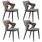 Contemporary Metal Dining Room Chairs Linen Fabric Dining Chair for Home Use Dark Gray 4 Piece Set Clearhalo ' kitchen&dining_furn' 'Dining Chairs' 'Dining Tables & Seating' 'dining_chair' 'furn' 'furn_dining_chair' 'Furniture' 'furniture_dining_chair' 'Kitchen & Dining Furniture' 'kitchen' 3779642